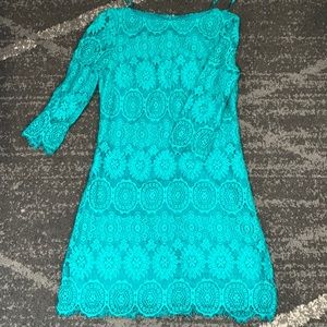 Teal Lace Dress